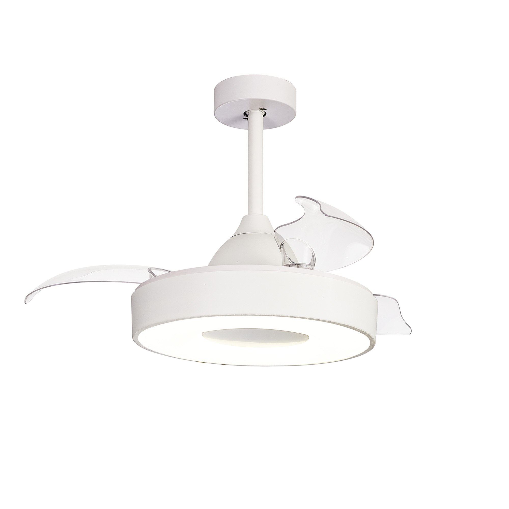 M8216  Coin Air 60W LED Dimmable Ceiling Light & Fan, Remote & APP Control, LED White